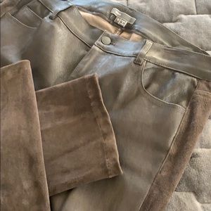 Vince Leather Pants Size 12 /Brown